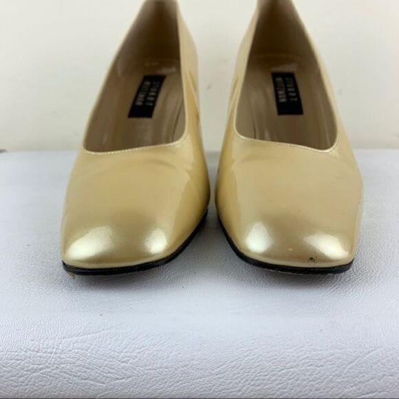 Stuart Weitzman Gold Patent Evening Pumps 10.5 - Picture 3 of 12
